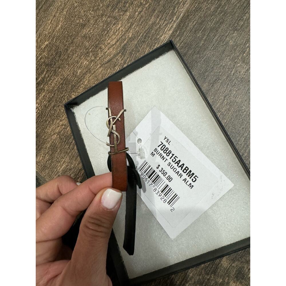 SAINT LAURENT
Cassandre leather and gold-tone bracelet NWT - Picture 5 of 6